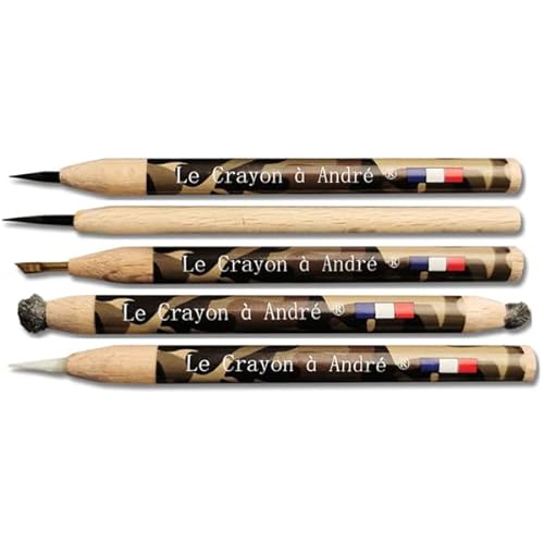 Genérico Le Crayon à André Professionelles Münzreinigungs-Set (5 Bleistifte), Holz Holz Fiberglas Kohlefaser von Genérico