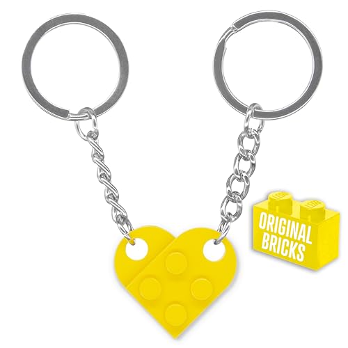 Genérico NumeroPhi - Schlüsselanhänger Partner Herz Original, Schlüsselanhänger Paar, Couple Keychain Zwei Herzen, Ideen für Jahrestag von NumeroPhi