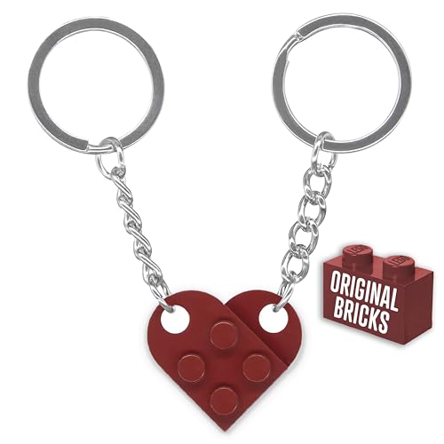 Genérico NumeroPhi - Schlüsselanhänger Partner Herz Original, Schlüsselanhänger Paar, Couple Keychain Zwei Herzen, Ideen für Jahrestag von NumeroPhi