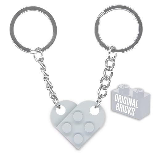 Genérico NumeroPhi - Schlüsselanhänger Partner Herz Original, Schlüsselanhänger Paar, Couple Keychain Zwei Herzen, Ideen für Jahrestag von NumeroPhi