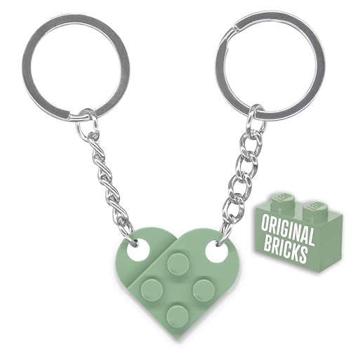 Genérico NumeroPhi - Schlüsselanhänger Partner Herz Original, Schlüsselanhänger Paar, Couple Keychain Zwei Herzen, Ideen für Jahrestag von NumeroPhi