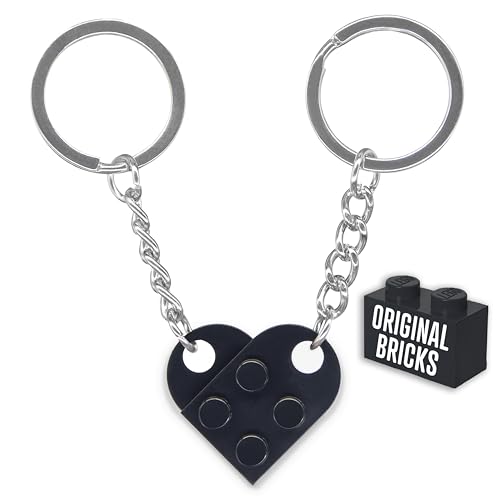 Genérico NumeroPhi - Schlüsselanhänger Partner Herz Original, Schlüsselanhänger Paar, Couple Keychain Zwei Herzen, Ideen für Jahrestag von NumeroPhi