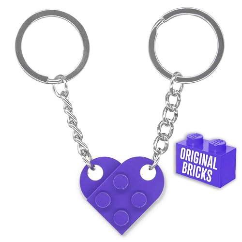 Genérico NumeroPhi - Schlüsselanhänger Partner Herz Original, Schlüsselanhänger Paar, Couple Keychain Zwei Herzen, Ideen für Jahrestag von NumeroPhi