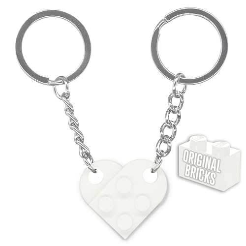 Genérico NumeroPhi - Schlüsselanhänger Partner Herz Original, Schlüsselanhänger Paar, Couple Keychain Zwei Herzen, Ideen für Jahrestag von NumeroPhi