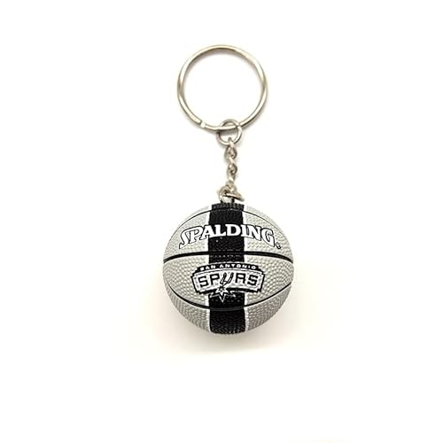 Genérico NBA Schlüsselanhänger – Keychain – Sammlerstücke für verschiedene Teams, Sportball, Basketball, kreativer 3D-Anhänger, San Antonio Spurs, S von Genérico