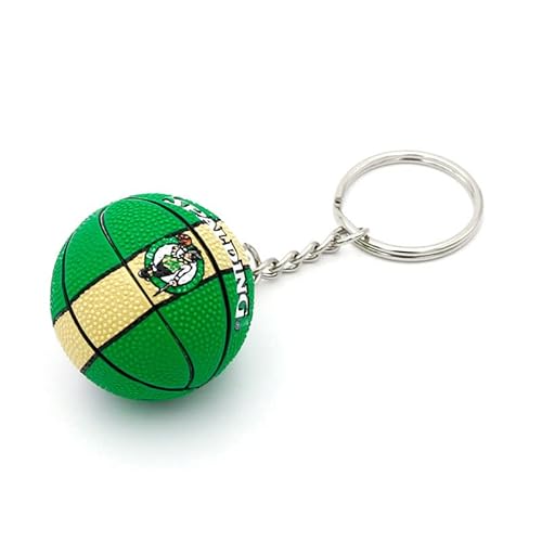 Genérico NBA Schlüsselanhänger - Keychain - Sammlerstücke verschiedene Teams Sportball Basketball - Kreativer 3D-Anhänger, Boston Celtics, S von Genérico