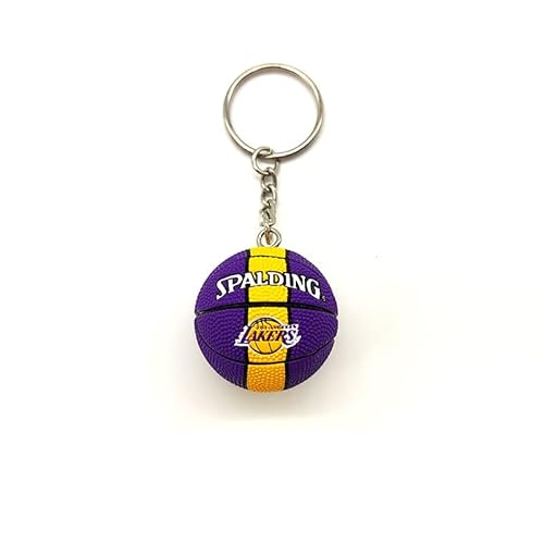 Genérico NBA Schlüsselanhänger - Keychain - Sammlerstücke verschiedene Teams Sportball Basketball - Kreativer 3D-Anhänger, dunkelviolett, One size von Genérico