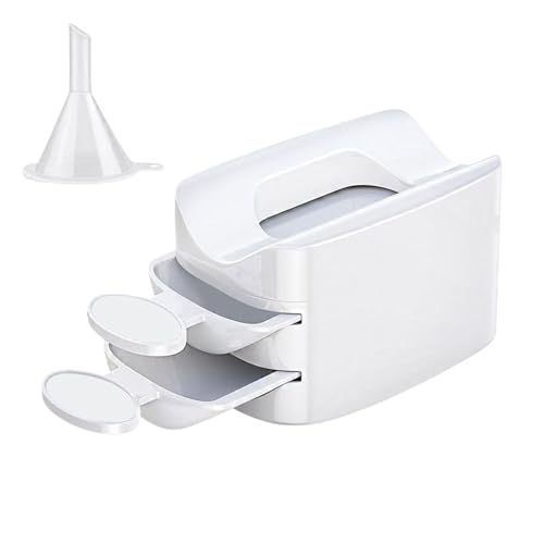 Genérico Nagelpulver-Recycling-Box, Polypropylen, 2-in-1, Tragbar, Doppellagig, Inkl. Pulverwanne, Trichter, 2x Löffel von Genérico