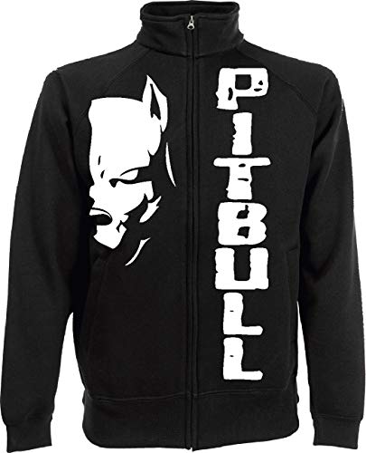 Generico Pitbull Plüschjacke, Fight, Dog Kickboxing von S bis XXL und 4 Farben erhältlich(XXL, Schwarz) von Vestipassioni