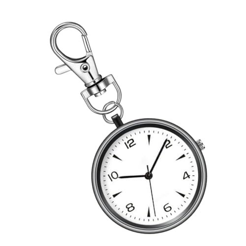 Genérico Schlüsselanhänger für Taschenuhr - Brosche für Krankenschwestern | rund um die Schlüsselkette | Unisex Doktor Broch Fob Watch | Uhren für den Arbeitsplatz, schwarz von Genérico
