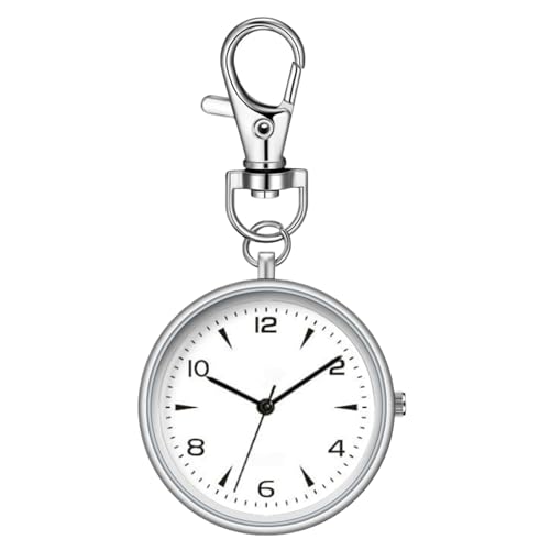 Genérico Schlüsselanhänger für Taschenuhr - Brosche für Krankenschwestern | rund um die Schlüsselkette | Unisex Doktor Broch Fob Watch | Uhren für den Arbeitsplatz von Genérico
