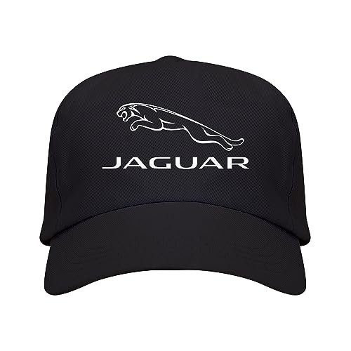 Genérico Schwarze Kappe mit Jaguar-Logo für Herren, Schwarz , One size von Genérico