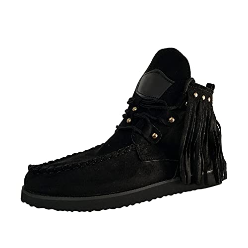Genérico Stiefeletten für Damen, Herbst, Winter, Knöchel, Kunstleder, Quaste, lässig, Retro, Wildleder, Damenstiefel, flache Stiefel, Schwarz , 40 EU Genérico Stiefeletten für Damen, Herbst, Winter, Knöchel, Kunstleder, Quaste, lässig, Retro, Wildleder, Damenstiefel, flache Stiefel, Schwarz , 40 EU von Genérico