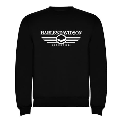 Genérico Klassisches Sweatshirt mit Harley-Logo, schwarz, für Herren, Größen S, M, L, XL, XXL, Sweatshirt (M), Schwarz , M Genérico Klassisches Sweatshirt mit Harley-Logo, schwarz, für Herren, Größen S, M, L, XL, XXL, Sweatshirt (M), Schwarz , M von Genérico