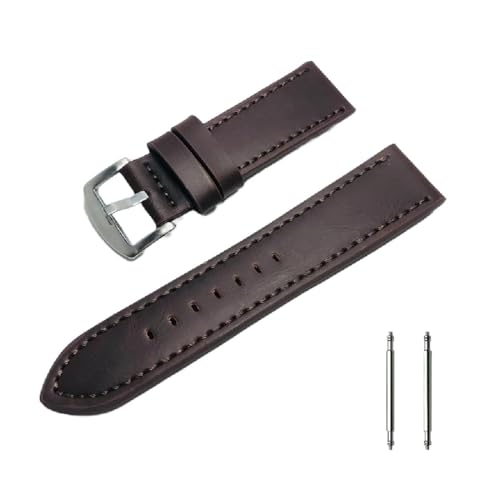 Genérico VB22 Armband aus Verbundleder für Armbanduhren, Schnalle aus Stahl, Breite 22 mm, inkl. 2 Federstege 22 mm von Genérico