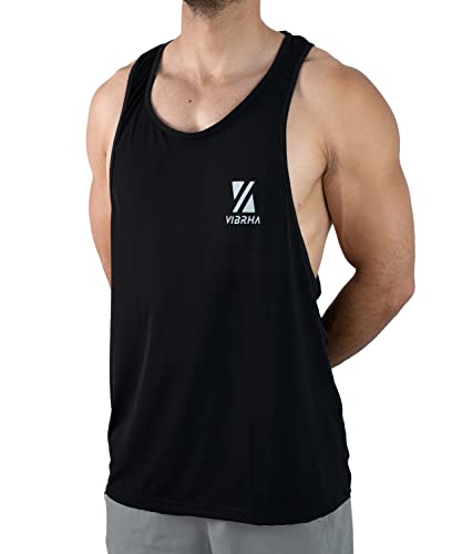 Vibrha Tanktop Herren Gym - Sport Tank top Herren Gym, Tanktops männer, muskelshirt, Men Tank top, t-Shirt ärmellos - Fluo Bodybuilding Fitness-Tanktops von Vibrha