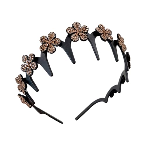 Gewelltes Stirnband, Damen-Stirnband mit Blume, bequem, Anti-Haare, für Erwachsene, Teenager, Mädchen, Dusche, Fitnessstudio, Gesichtswäsche von Genérico