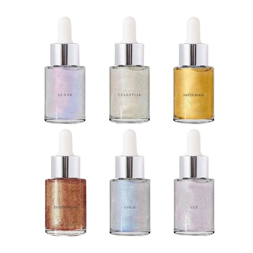 Glänzendes Körperöl, 30 ml, glänzendes Körperöl, flüssiger Aufheller, 6 Farben, goldener Flüssigglanz, langanhaltendes Körper-Make-up-Öl für Damen von Genérico