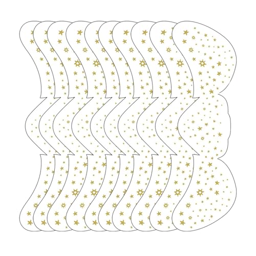 Glitzer-Gesichtsaufkleber für Mädchen, Make-up-Gesichtsaufkleber | Stardust Make-up-Patches | 10 Goldene Aufkleber für Augen-Make-up, falsche Gesichtsaufkleber, Make-up von Genérico