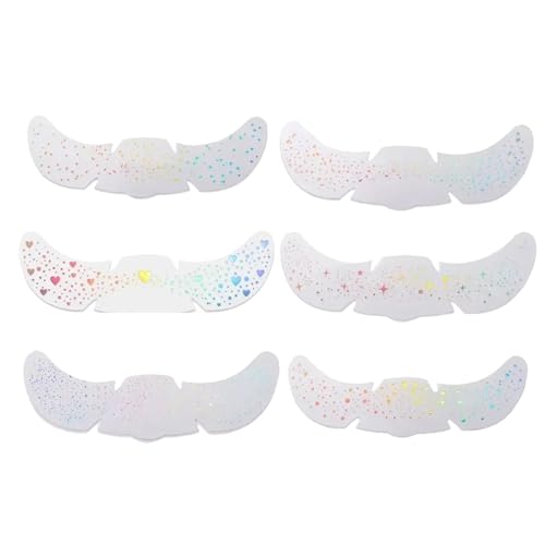 Glitzer-Pads - Freckleş Make-up-Patches | Freckes мakeUppatches Set | Temporäre Flash Aufkleber mit Sternen und Herzen für die Dekoration des Gesichts Party und Di von Genérico