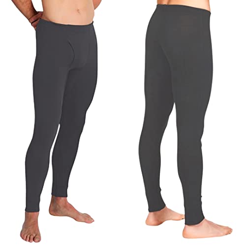 Grattitude® - Set 2 Stück - Thermo-Leggings für Herren - Herren - Leggings aus Baumwolle - Leggings für Herren und Winter - Thermounterwäsche, grau, XXL von Generico