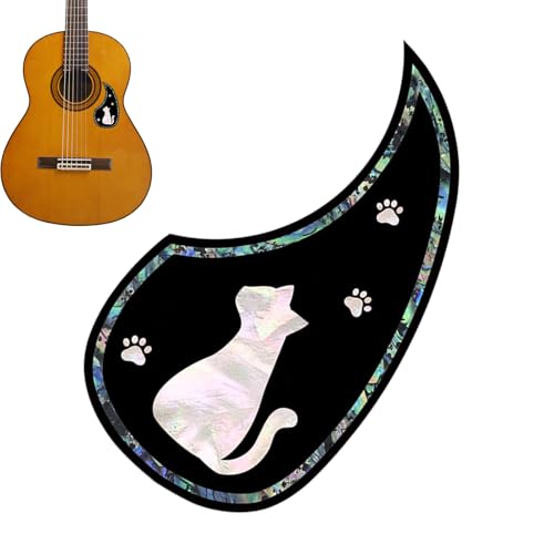 Guitar Pickguard - Acoustic Guitar Pickguard | Vintage Tearproof Protective Pickguard für Gitarre Stage Performance Scratch-Resistant Protective Sticker Anti-Scratch Decal Pickguard, C, Consulte la von Genérico