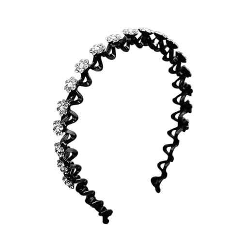 Haarreif mit Strass-Blumen, Haarreif für Frauen mit Strasssteinen, Haarklammern mit Pflaumenblüte für Damen, Kopfschmuck zum Waschen des Gesichts von Genérico