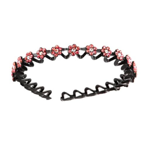 Haarreif mit Strass-Blumen, für Damen, mit Strasssteinen, geflochtene Pflaumenblüten-Clips für Damen, Kopfschmuck zum Waschen des Gesichts für Mädchen, Horqu Haarreif mit Strass-Blumen, für Damen, mit Strasssteinen, geflochtene Pflaumenblüten-Clips für Damen, Kopfschmuck zum Waschen des Gesichts für Mädchen, Horqu von Genérico