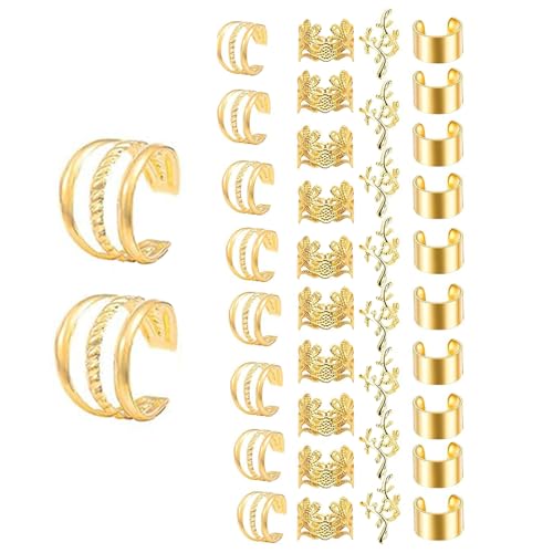 Haarschmuck für Zöpfe – 40 Stück Haarspangen aus Metall, elegantes Haar-Zubehör | Dreadlock Beads Ringe für Haare von Genérico