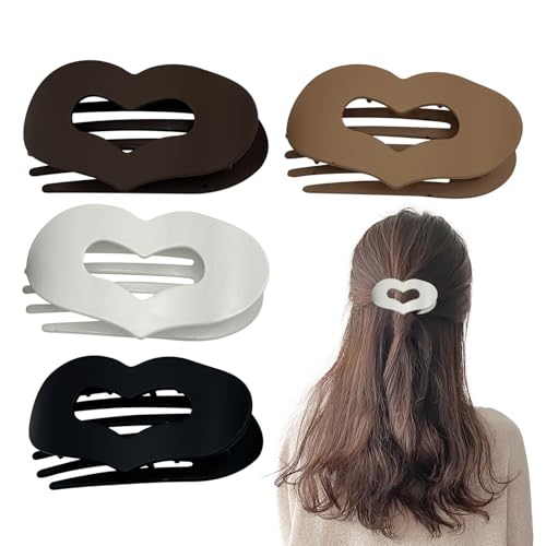 Haarspangen für Damen, französische Haarklammer, flach, 4 Stück mit starkem Griff für Frisuren, Dating, Schule, Outdoor und Party von Genérico
