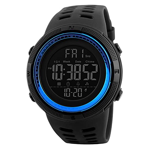 Genérico Herren Sport Uhren Militär Outdoor LED Kalender Armbanduhr Digital Analog von Genérico