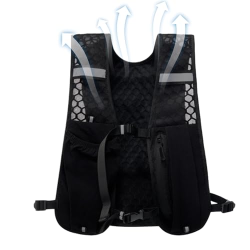Hydrationsweste beim Radfahren, Lauftasche, reflektierendes Getriebe, leichte Aufbewahrung für Handy, Flasche, Schlüssel, Ausweiskarten, Ausweis, schwarz, Consulte la descripción, Siehe Beschreibung Hydrationsweste beim Radfahren, Lauftasche, reflektierendes Getriebe, leichte Aufbewahrung für Handy, Flasche, Schlüssel, Ausweiskarten, Ausweis, schwarz, Consulte la descripción, Siehe Beschreibung von Genérico
