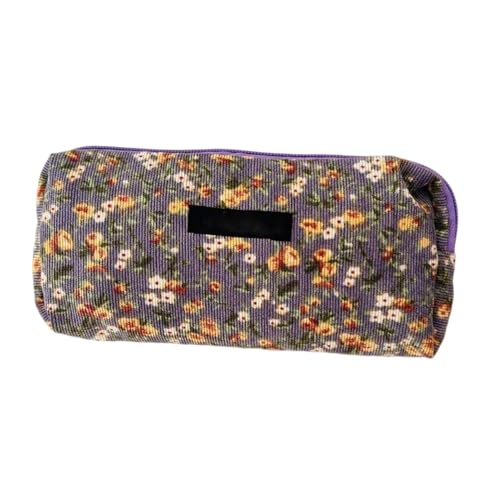 Kosmetiktasche Floral - Floral Bleistift Etui | Kosmetiktasche Bleistifttasche mit Reißverschluss, Kulturblumen-Make-up-Tasche, Stifthalter für Frauen, mehrfarbig, B, Siehe Beschreibung von Generico