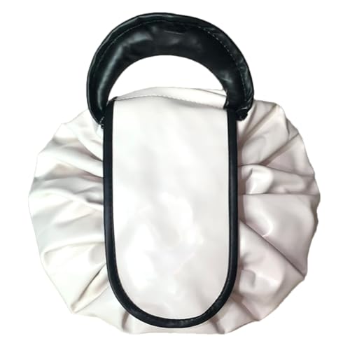 Kosmetiktasche mit Kordelzug, Make-up-Tasche mit Kordelzug, wasserdichte Reise-Make-up-Tasche, tragbare Hautpflegetasche, Reisezubehör mit großer Kapazität für Frauen und, aprikose, Consulte la von Genérico