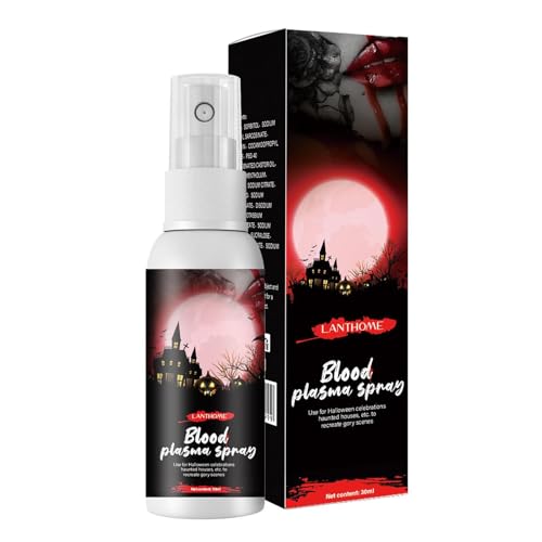 Kunstblut Make-up – Halloween Kunstblut – Halloween Kunstblut Spray 30 ml | Make-up-Blutspritzer | Zombie-Vampir Party-Make-up mit Blutspray Kunstblut Make-up – Halloween Kunstblut – Halloween Kunstblut Spray 30 ml | Make-up-Blutspritzer | Zombie-Vampir Party-Make-up mit Blutspray von Genérico