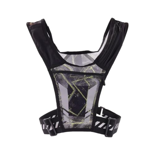 Laufweste - Gewichtsweste | Laufweste | Atmungsaktiver Brustrucksack aus Mesh mit reflektierenden Streifen | Flaschenbeutel mit großer Kapazität für Männer, bunt, rojo von Genérico