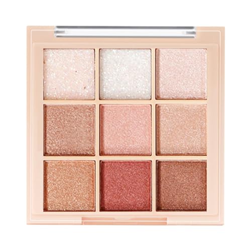 Lidschatten-Palette, 9 Farben, Lidschatten-Palette mit schimmerndem und mattem Glitzer, hochpigmentiert, warme Töne, Lidschatten-Palette von Genérico