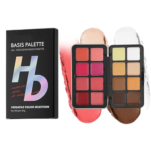 Lidschattenpalette | Cremiger Lidschatten in 16 Farben mit Rouge-Effekt, wasserfeste Bräunungsbasis für Wangenknochendefinition Frauen Mädchen Party Geschenk von Genérico