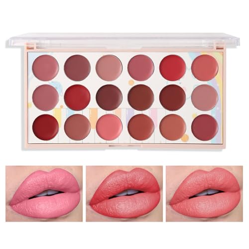Lip Gloss Palette - Wasserdichte Matte Lip Palette | Schweißfeste Lippenstift-Palette | Lippenstift-Palette | Lip Cream Palette | Portable Lipgloss für Mu Lip Gloss Palette - Wasserdichte Matte Lip Palette | Schweißfeste Lippenstift-Palette | Lippenstift-Palette | Lip Cream Palette | Portable Lipgloss für Mu von Genérico