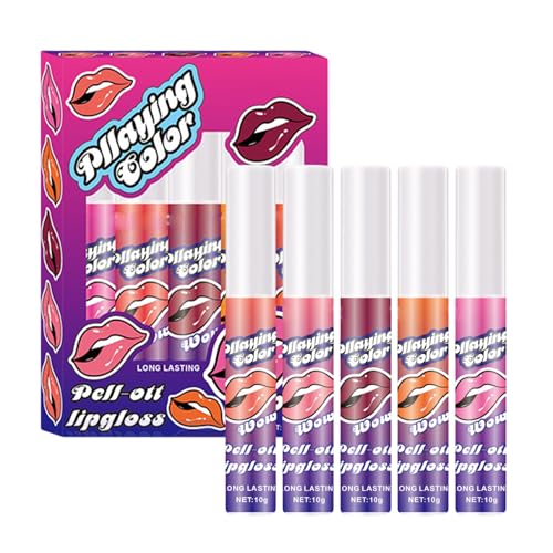 Lip Stain Peel Off, matter Lipgloss, langanhaltend, antihaftbeschichtet, makellos Kosmetik, Make-up-Set für Damen, intensive Farbe, einfach zu verwenden, unverzichtbar von Genérico