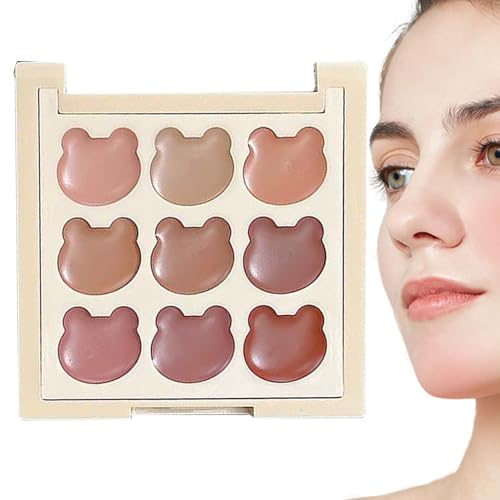 Lippenstiftpalette für Make-up, 9 Farben, Lipgloss, für Damen, , lang anhaltend und hochpigmentiert, für Jugendliche, Studenten und Jugendliche von Genérico