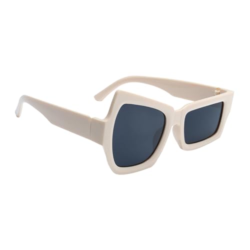 Lustige Sonnenbrille für Frauen – Funny Women's Sunsasses, modische Sonnenbrille | Übergroße und kalte Brille, lustige Brille für Sommeranzüge für Frauen, G-Brille, Beigefarbener Rahmen, graues Stück Lustige Sonnenbrille für Frauen – Funny Women's Sunsasses, modische Sonnenbrille | Übergroße und kalte Brille, lustige Brille für Sommeranzüge für Frauen, G-Brille, Beigefarbener Rahmen, graues Stück von Genérico