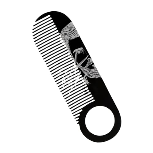 Men Bustache Bartkamm, Taschenkamm, doppelseitiges Formwerkzeug, kompaktes Reiseaccessoire mit doppelseitiger Tasche von Genérico