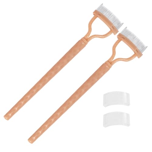 Metal Eyelash Cown Paket – Mascara-Entferner mit feinen Zähnen mit Deckel | Portables Kosmetikwerkzeug | Make-up-Applikator für das Augen-Set für Frauen Beauty-Zubehör von Genérico