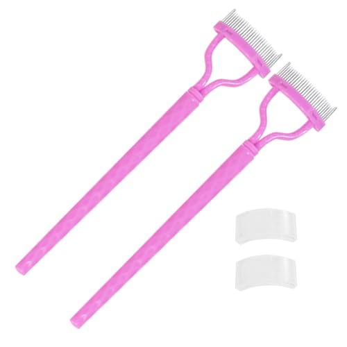Metal Eyelash Cown Paket – Mascara-Entferner mit feinen Zähnen mit Deckel | Portables Kosmetikwerkzeug | Make-up-Applikator für das Augen-Set für Frauen Beauty-Zubehör von Genérico