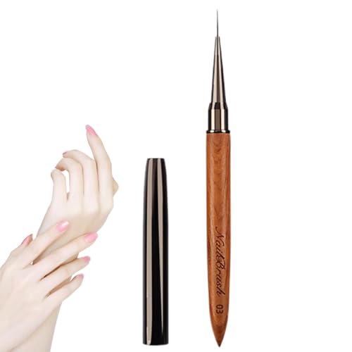 Nagellack, Pinsel für Nagelkunst, Pinsel für , Eyeliner-Pinsel, Sandelholz-Nagelkunst-Pinsel für lange Linien, feine Details, feine Zeichnung, Nageldesign von Genérico