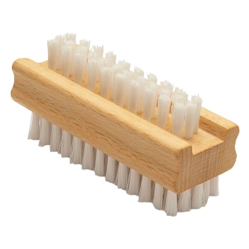 Nail Scrubber Brush - Double-Sided Nail Cleaning Brush | Wooden Naill Scrub Brush, Portable Cleaner Scrubber Manicure Tools with Anti-Slip Handle For Daily Kids Salon Men Women Home von Genérico