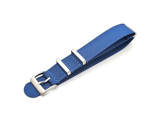 Nato-Armband G10 One More Strap glänzend 18 mm 20 mm 22 mm Grün Schwarz Khaki Marineblau, 22mm, Nylon von Generico