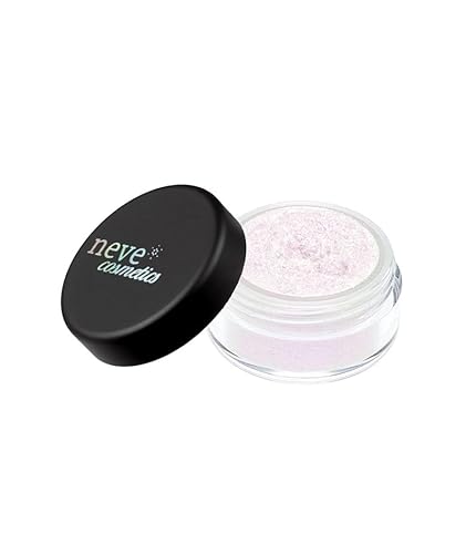 Neve Cosmetics Veganer Lidschatten Puder frei 100% Mineral Aurora Boreale Weiß Glitter mit rosafarbenen Reflexen Fuchsia Vegan 2 gr von Generico