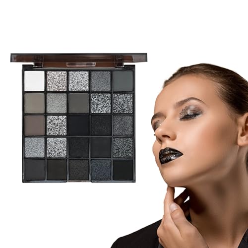Professionelles Make-up-Set: Neutrale Lidschatten mit kalten Tönen, lang anhaltende, pigmentierte Lidschatten, Puderschatten, Gothic-Set mit rauchigen Augen von Genérico